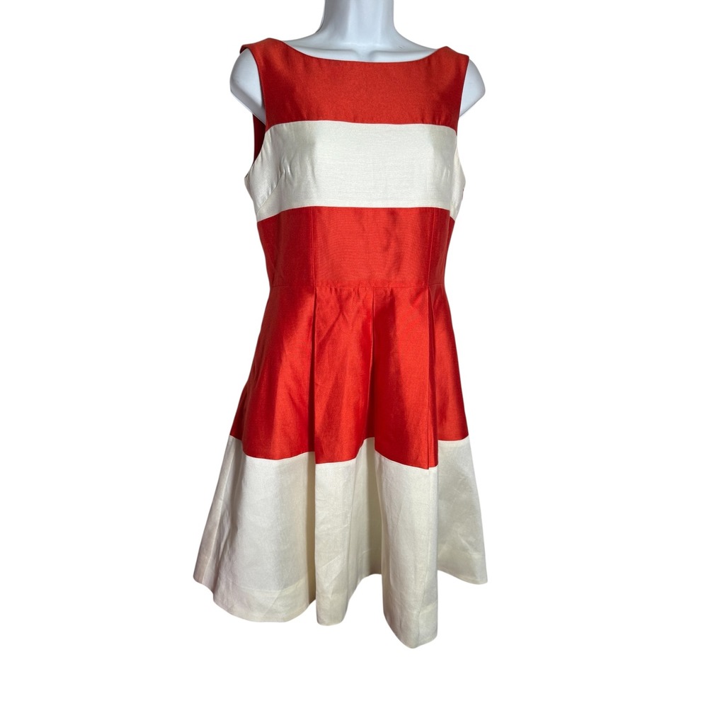 Kate Spade New‎ York Gayle Dress Size 6 Flare Orange & White Party Dress 🧡🧡